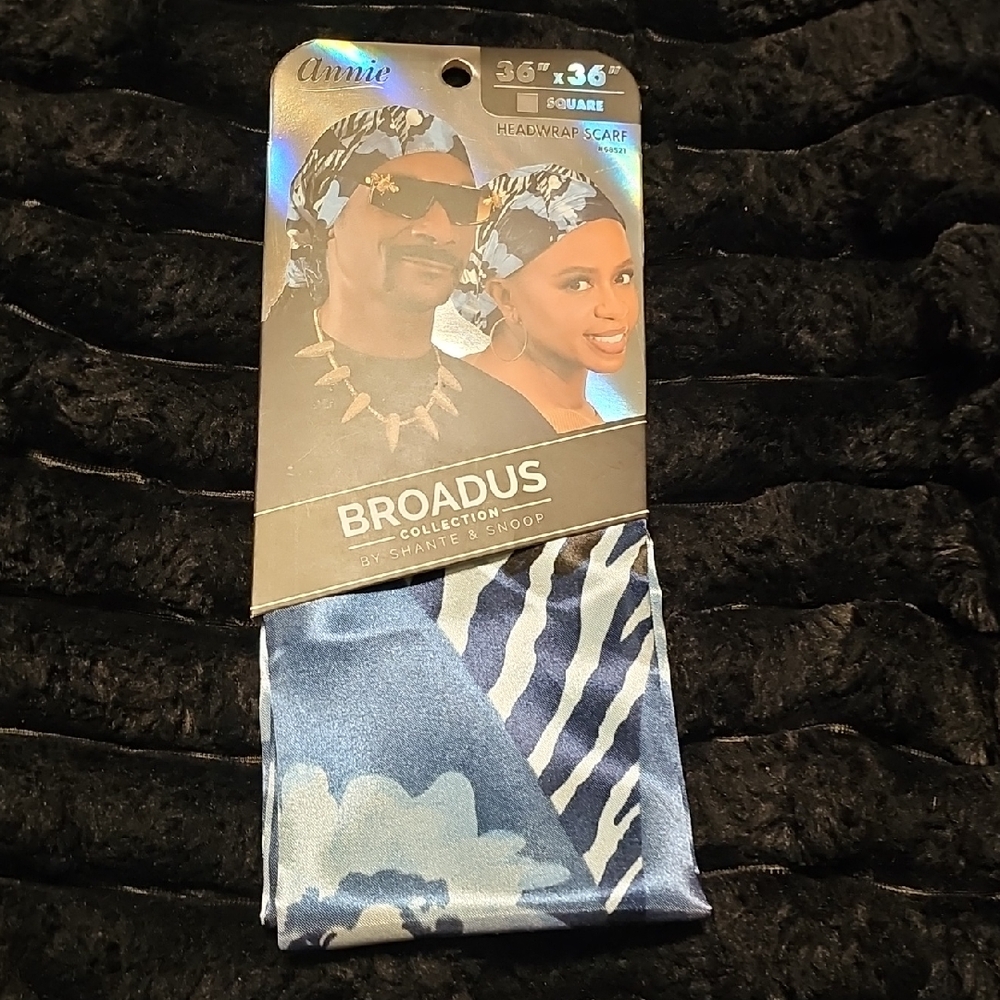 Annie Broadus Collection Blue and White Headwrap Scarf